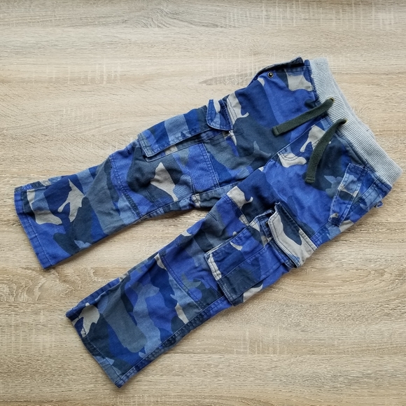 2011 vguc Mini Boden boys size 7 camoflauge blue cargo pants - Picture 10 of 10
